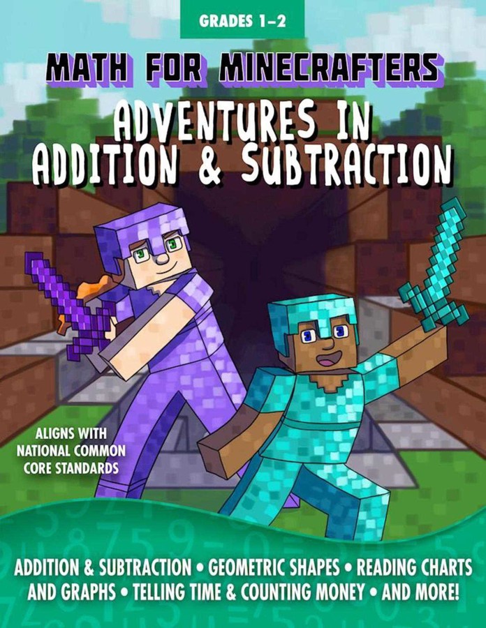 Solid　School　Grades　for　Home　Books　Math　Addition　in　for　Minecrafters:　1-2　Adventures　Subtraction